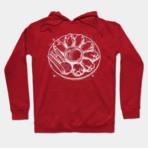 Abstract Hot Wing Hoodie by The Snack Network